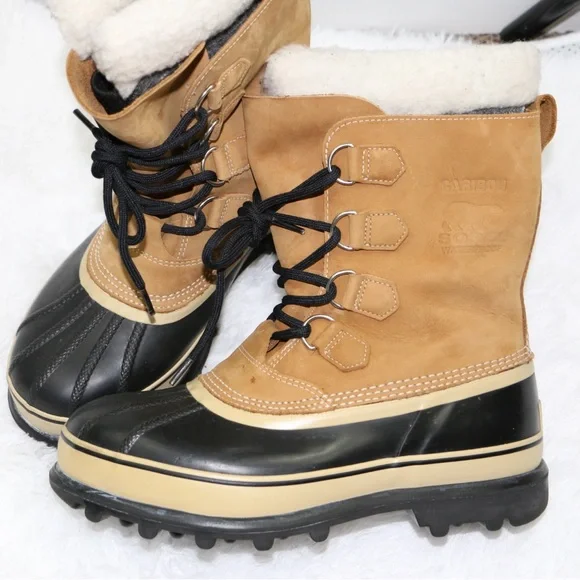 Sorel Caribou Waterproof Nubuck NM1000-281 Winter Snow Boots Adult Men's Size 9